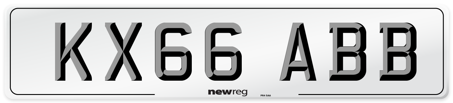 KX66 ABB Number Plate from New Reg